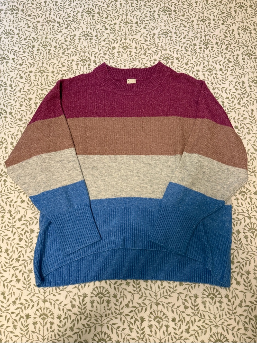 Women’s Striped Sweater Medium A New Day